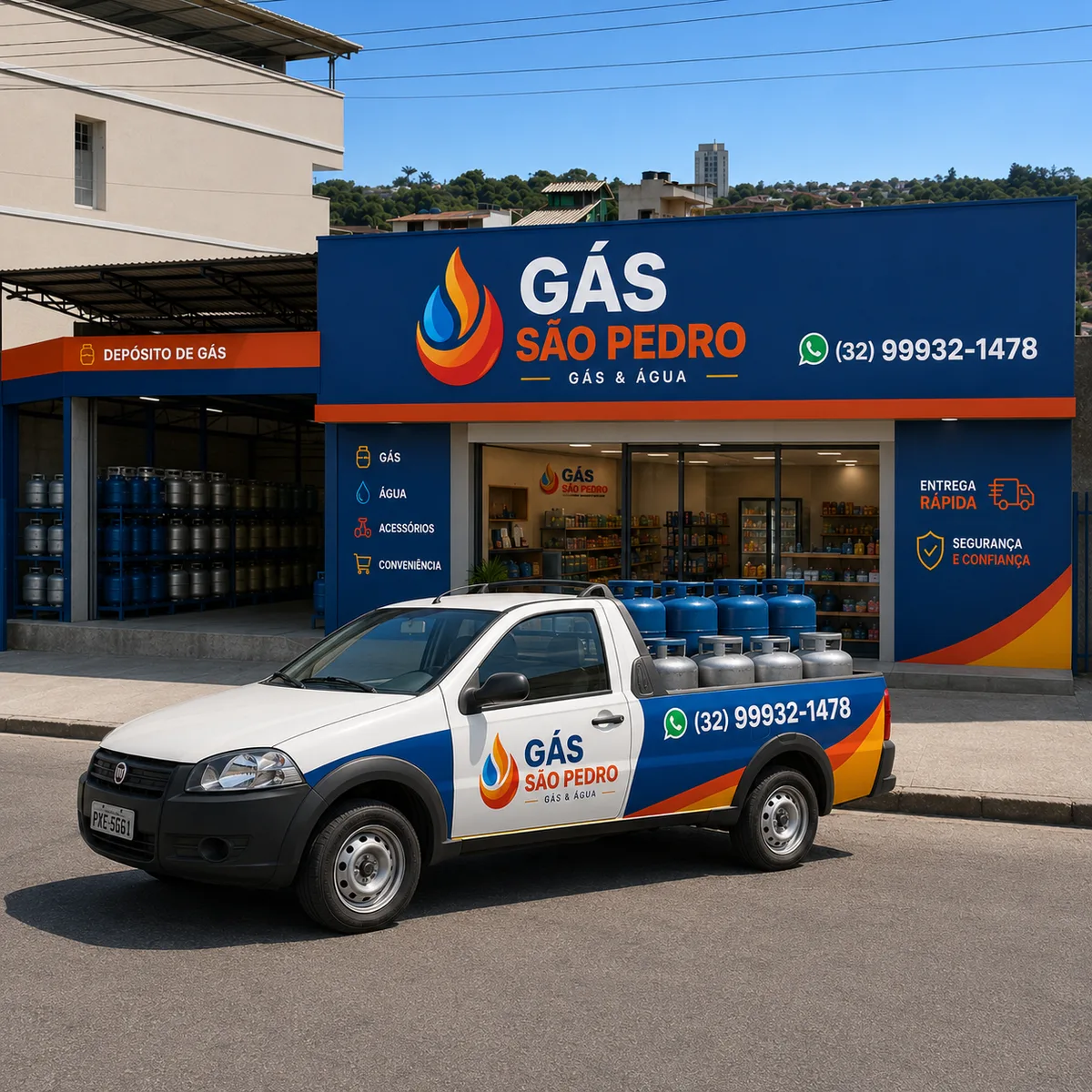 Fachada da Gás São Pedro